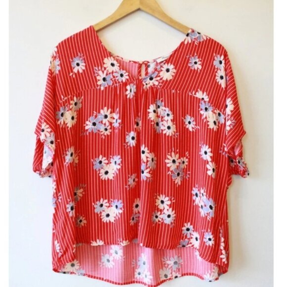 MADEWELL Rhyme Short Sleeve Floral Retro Blouse in Daisy Society EUC sz S - Picture 6 of 11
